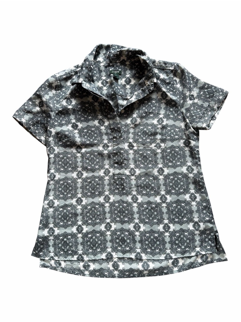 Women’s J. CREW, Button Down, Collared, Cuffed Short Sleeves, Multi Colors, 2
